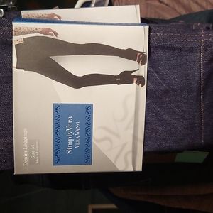 Simply Vera Wang denim leggings, black